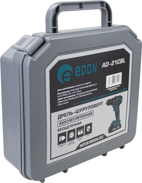 Изображение товара Аккумуляторная дрель-шуруповерт Edon AD-21CBL / 28013