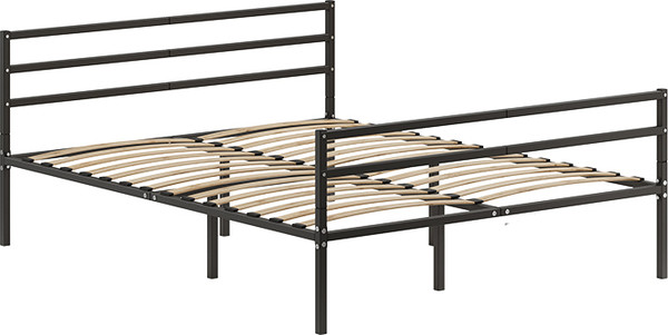 Изображение товара Двуспальная кровать Домаклево Металика Г3+Г2 180x200 (черный)