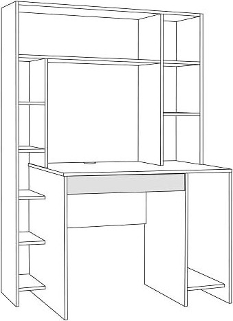 Изображение товара Компьютерный стол Mobi Комфорт 12.71 (антрацит/темно-серый)