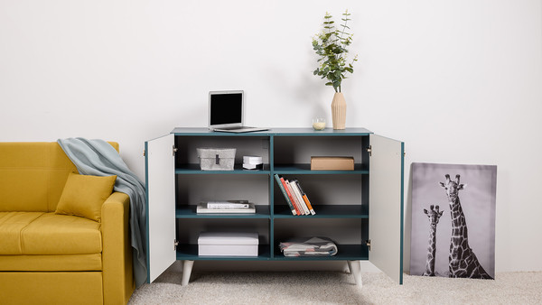 Изображение товара Тумба Mobi Либера 16.230.01 (бензин 0244 SU/белый PE шагрень)