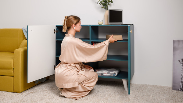 Изображение товара Тумба Mobi Либера 16.230.01 (бензин 0244 SU/белый PE шагрень)