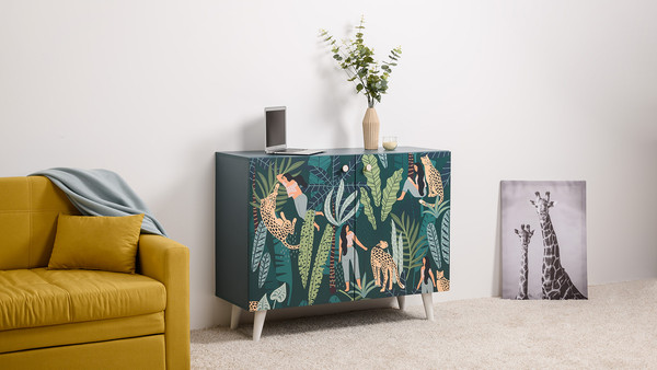 Изображение товара Тумба Mobi Либера 16.230.01 (бензин 0244 SU/белый PE шагрень)