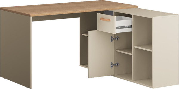 Изображение товара Письменный стол Mobi Лайт 03.245 F (сатин 7045 PE/дуб эндгрейн)