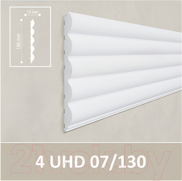Изображение товара Панель ПВХ SOLID 4 UHD 07/130 (130x2800, белый)