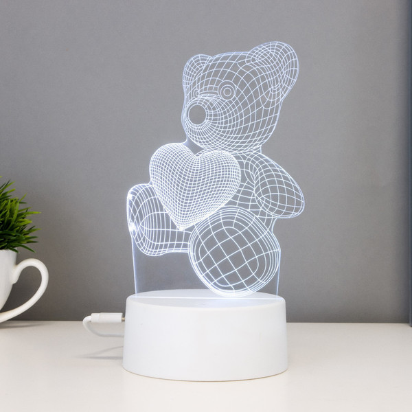 Изображение товара Ночник Risalux Мишутка / 6923348 (белый)