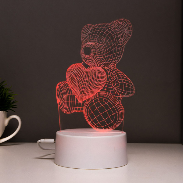 Изображение товара Ночник Risalux Мишутка / 6923348 (белый)