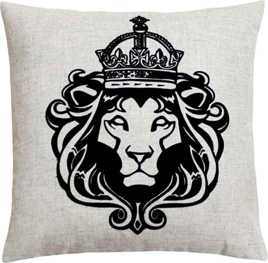 Изображение товара Подушка декоративная MATEX Original Line Лев / 34-087 (молочный/черный)