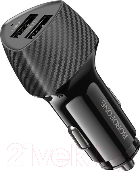 Изображение товара Адаптер питания автомобильный Borofone BZ31A (черный)