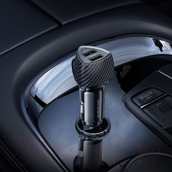 Изображение товара Адаптер питания автомобильный Borofone BZ31A (черный)