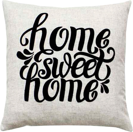 Изображение товара Подушка декоративная MATEX Sweet Home / 47-568 (белый/черный/черный)