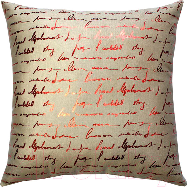 Изображение товара Подушка декоративная MATEX Luxury Aria Писание / 48-909 (кофейный/ярко-красный)