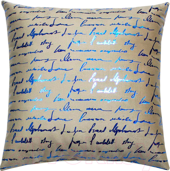 Изображение товара Подушка декоративная MATEX Luxury Aria Писание / 48-916 (кофейный/ярко-голубой)