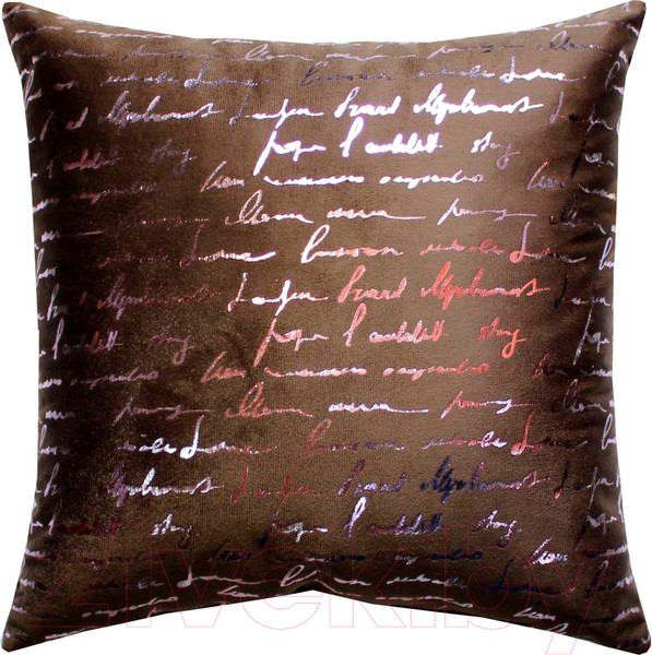 Изображение товара Подушка декоративная MATEX Luxury Aria Писание / 48-954 (темно-коричневый/ярко-розовый)