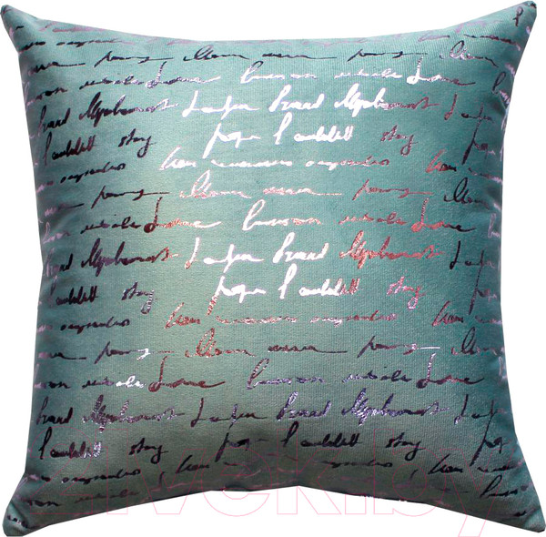 Изображение товара Подушка декоративная MATEX Luxury Aria Писание / 48-800 (серо-голубой/ярко-розовый)