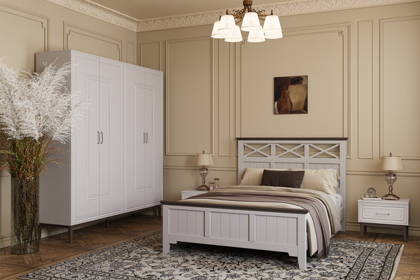 Изображение товара Шкаф Bravo Мебель Гориция ШР-4 (персидский жемчуг/лак льняной)