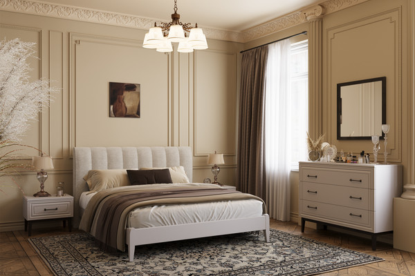 Изображение товара Комод Bravo Мебель Гориция 3ящ. (персидский жемчуг/лак льняной)