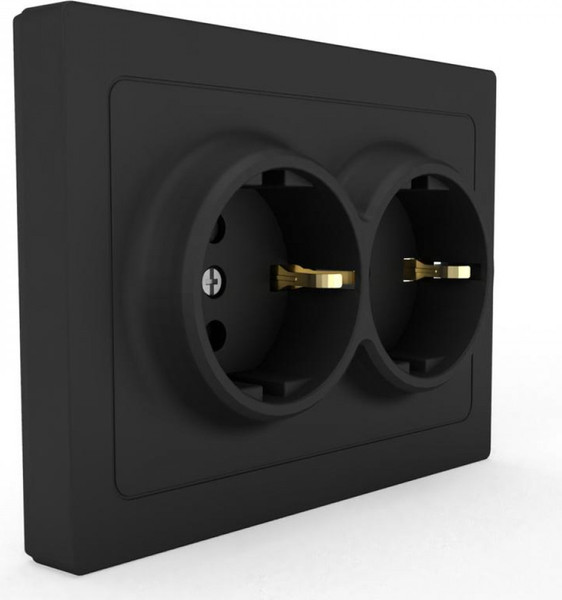 Изображение товара Розетка Tokov Electric Pixel TKE-PX-R2FZSF-C14 (карбон)