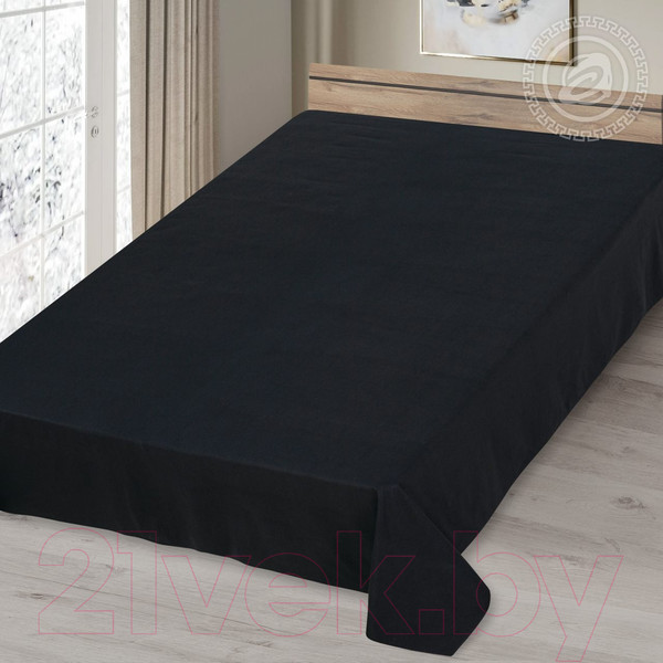 Изображение товара Простыня АртПостель Черный 972 (215x150)