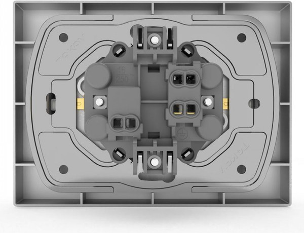 Изображение товара Розетка Tokov Electric Pixel TKE-PX-R2FZSF-C03 (алюминий)