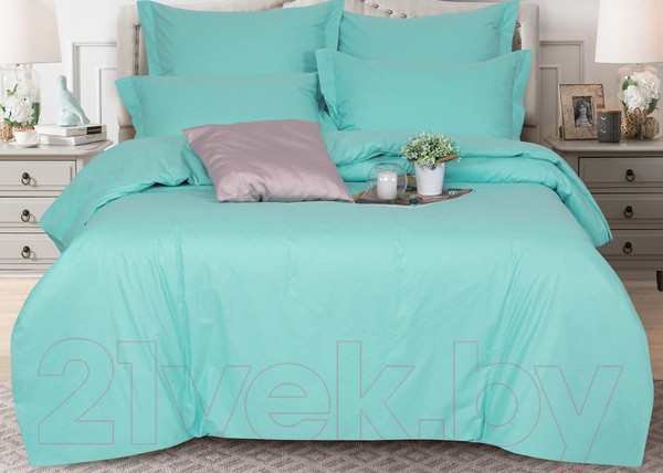 Изображение товара Пододеяльник АртПостель Ментоловый на молнии 975 (215x145)