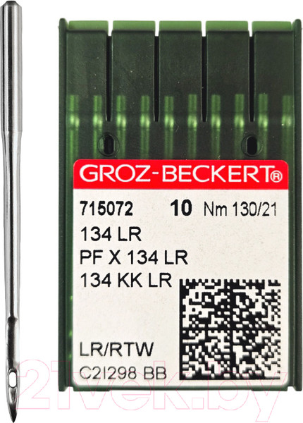 Изображение товара Набор игл для промышленной швейной машины Groz-Beckert 134 LR 130 GB-10 (для кожи)