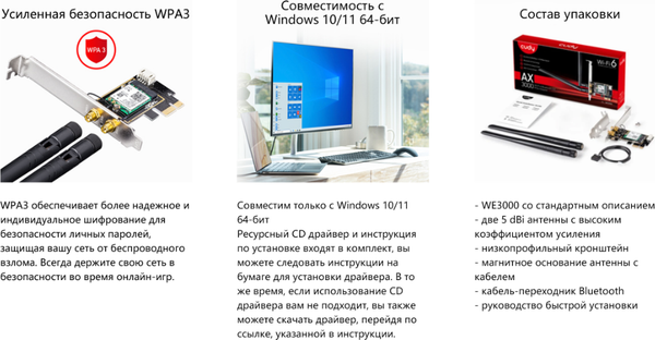 Изображение товара Сетевой адаптер Cudy WE3000