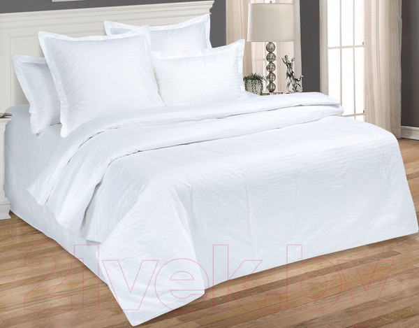 Изображение товара Комплект постельного белья АртПостель Белый 867/1 (страйп-сатин)