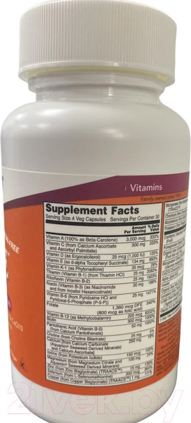 Изображение товара Витаминно-минеральный комплекс NOW ЕВА (120 капсул)