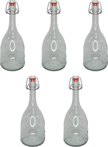 Изображение товара Набор бутылок ВСЗ Бабл 1л с пробкой (5шт)