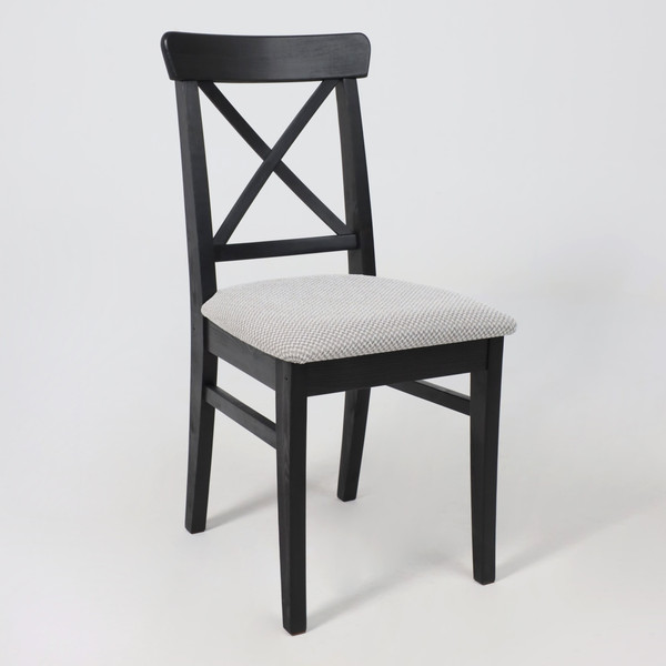 Изображение товара Стул Лидер Мебель Ингольф (черный тон 9/серая ткань аризона дождь 149/2)