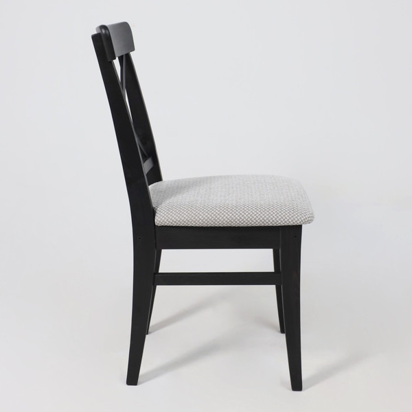 Изображение товара Стул Лидер Мебель Ингольф (черный тон 9/серая ткань аризона дождь 149/2)