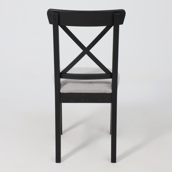 Изображение товара Стул Лидер Мебель Ингольф (черный тон 9/серая ткань аризона дождь 149/2)