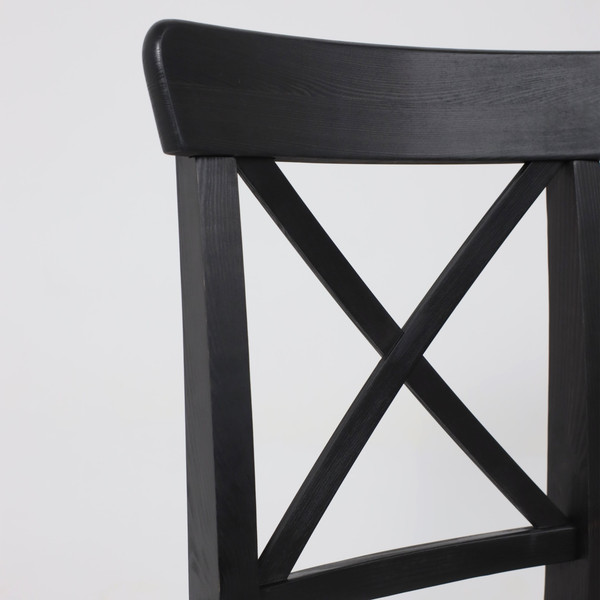 Изображение товара Стул Лидер Мебель Ингольф (черный тон 9/серая ткань аризона дождь 149/2)