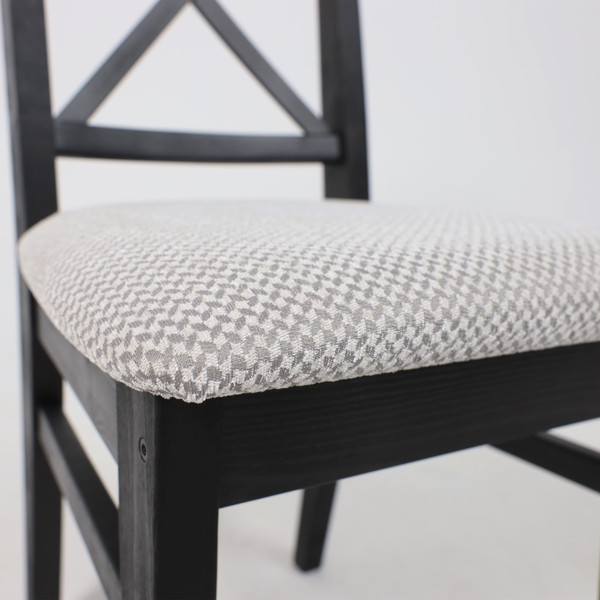 Изображение товара Стул Лидер Мебель Ингольф (черный тон 9/серая ткань аризона дождь 149/2)