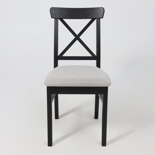 Изображение товара Стул Лидер Мебель Ингольф (черный тон 9/серая ткань аризона дождь 149/2)