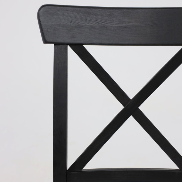 Изображение товара Стул Лидер Мебель Ингольф (черный тон 9/серая ткань аризона дождь 149/2)