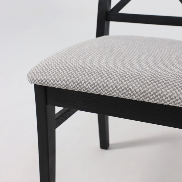 Изображение товара Стул Лидер Мебель Ингольф (черный тон 9/серая ткань аризона дождь 149/2)