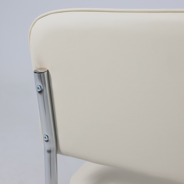 Изображение товара Стул офисный AksHome Славия (кремовый кожзам/хром)