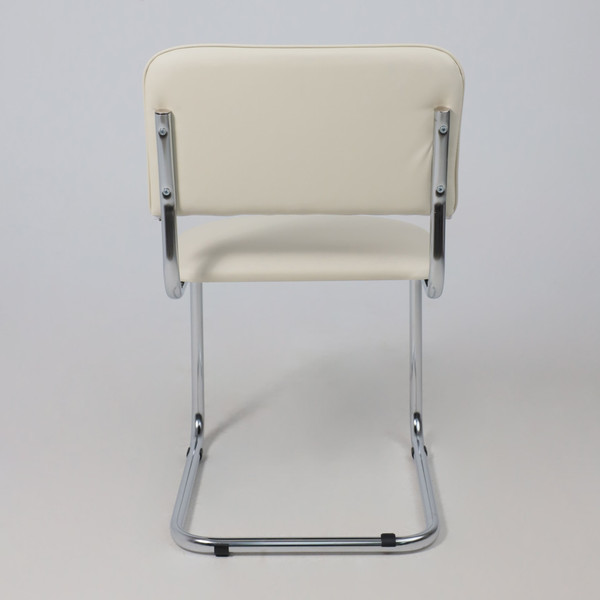 Изображение товара Стул офисный AksHome Славия (кремовый кожзам/хром)