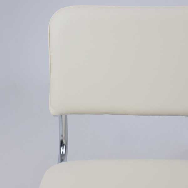 Изображение товара Стул офисный AksHome Славия (кремовый кожзам/хром)