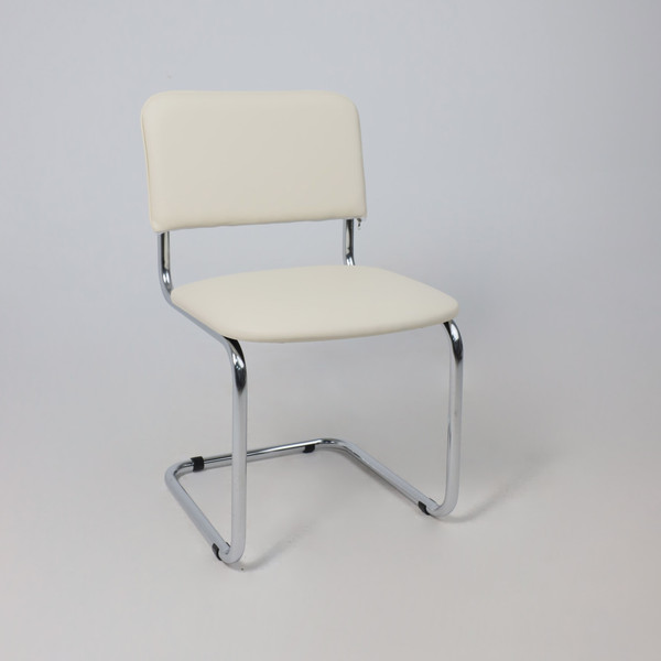 Изображение товара Стул офисный AksHome Славия (кремовый кожзам/хром)