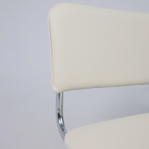 Изображение товара Стул офисный AksHome Славия (кремовый кожзам/хром)