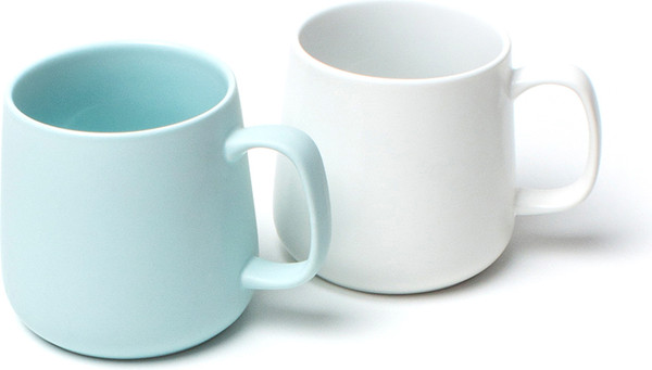Изображение товара Набор кружек Stenova Home Patio 61308148 (2шт, голубой/белый фарфор)