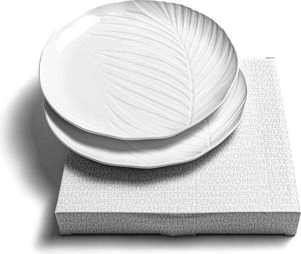 Изображение товара Набор тарелок Stenova Home Bali 61410111 (2шт, белый фарфор)
