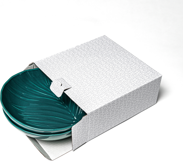 Изображение товара Набор тарелок Stenova Home Bali 61410124 (2шт, зеленый фарфор)