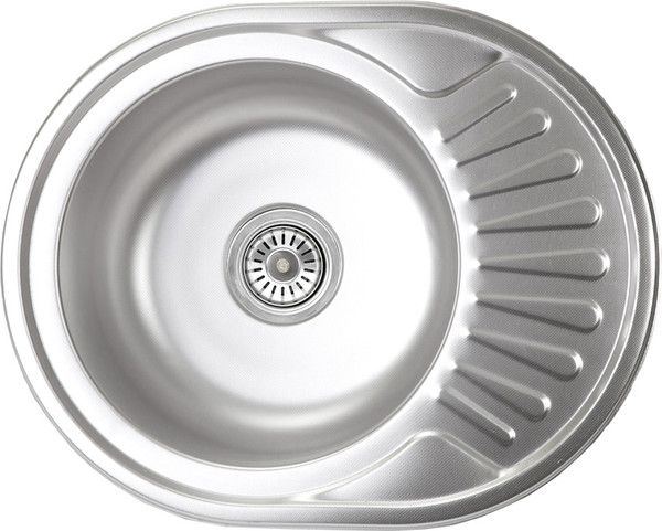Изображение товара Мойка кухонная AKS Овальная 57x45 (декорированный хром)