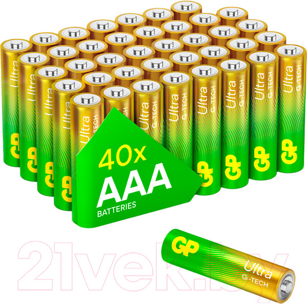 Комплект батареек GP Batteries Ultra LR03/24AUETA21EAN-2S2 (40шт)