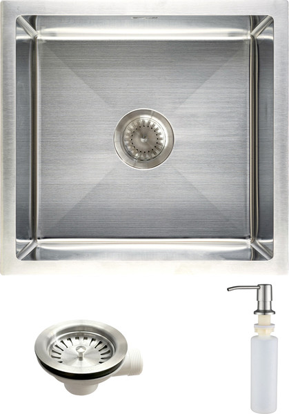 Изображение товара Мойка кухонная AKS Прямоугольная PVD покрытие универсальная 52x45 (сатин)