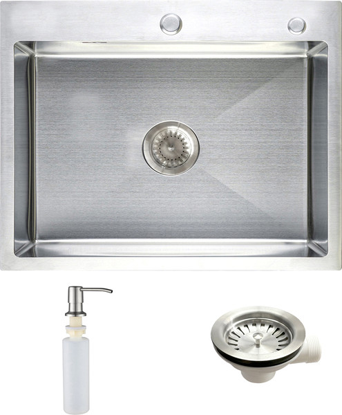 Изображение товара Мойка кухонная AKS Прямоугольная PVD покрытие 58x45 (сатин)