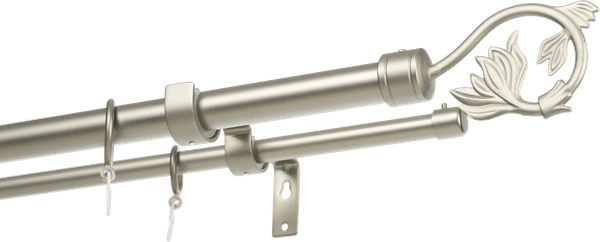 Изображение товара Карниз для штор Sundays Home Лайт Ветка 25мм+16мм двухрядный (сатин, 1.6м)